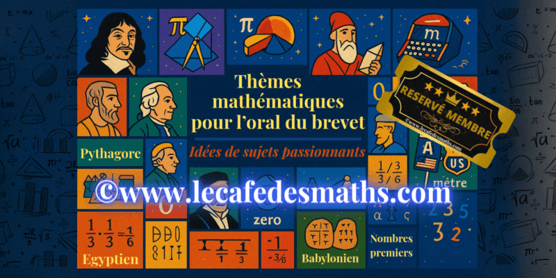 Teaser Thèmes mathématiques pour l’oral du brevet